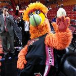 Jon Finkel as Miami Heat Mascot Burnice